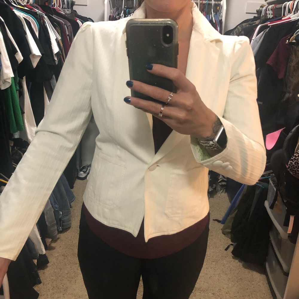 White blazer type jacket